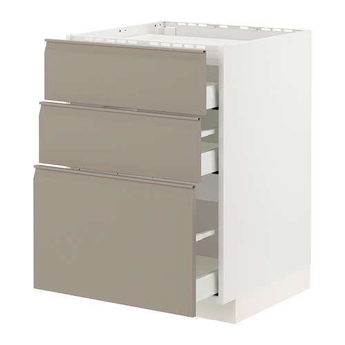 METOD / MAXIMERA, base cabinet for cooktop/3 fronts/3 drawers. 1 of 4 open dialog