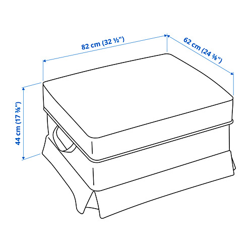 EKTORP, ottoman with storage 4 of 4 open dialog