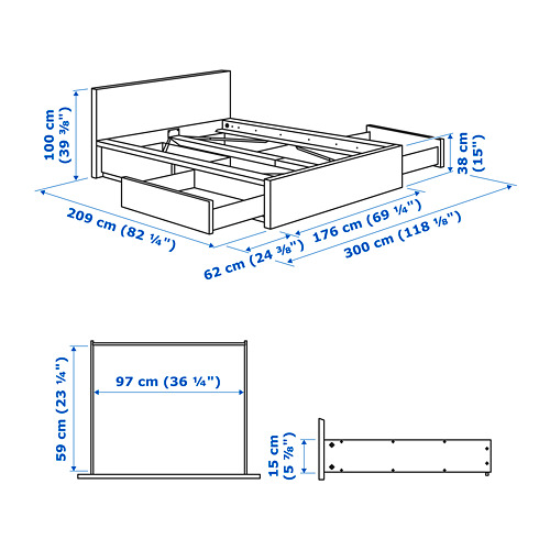 MALM, bed with 4 drawers. 10 of 10 open dialog