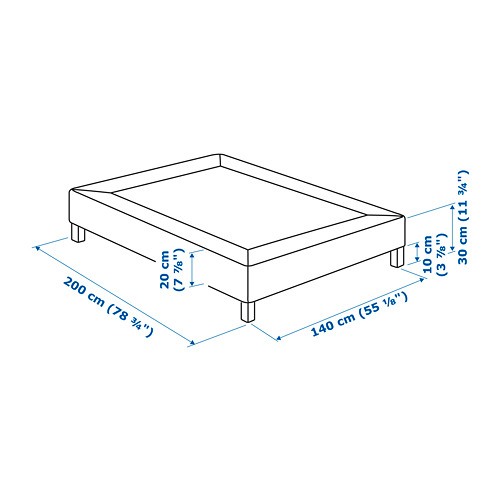 Ilustración con medidas del producto: LYNGÖR.