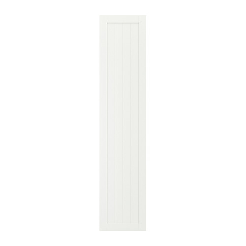 Puerta GULLABERG blanca, rectangular con paneles verticales, diseño elegante.