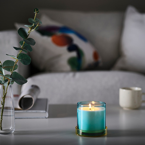 DVÄRGHÖK, scented candle in glass with lid. 3 of 7 open dialog