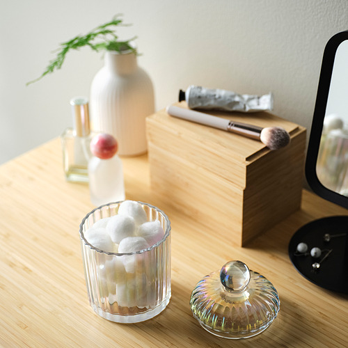 RÄFFELBJÖRK, scented cndl in glass w lid/2 wicks. 5 of 5 open dialog