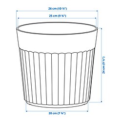 Measurement Illustration - FRÄKENVÄXT plant pot