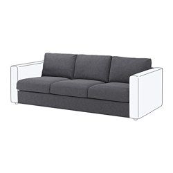 FINNALA, sofa section, Gunnared medium gray