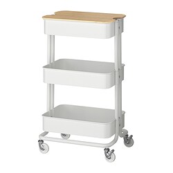 RÅSKOG/NORRÅVA, trolley with lid, White