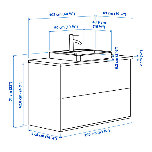 HAVBÄCK / ORRSJÖN, wash-stnd w drawers/wash-basin. 7 of 7 open dialog
