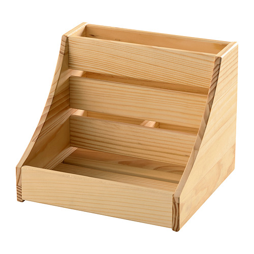 Producto de madera, CHOKLADHAJ, marrón claro, rectangular, de varios niveles, diseño orgánico.