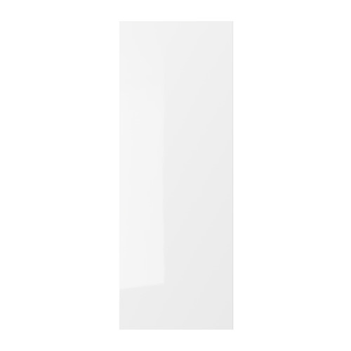 Puerta de armario de cocina RINGHULT blanca de alto brillo. Diseño elegante y rectangular con un aspecto moderno. Resistente a la humedad y fácil de limpiar.