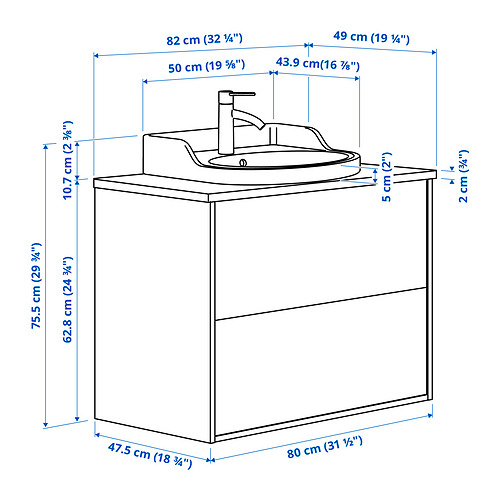 TÄNNFORSEN / RUTSJÖN, wash-stnd w drawers/wash-basin. 8 of 8 open dialog