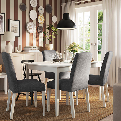 NÄSINGE / BERGMUND, extendable table and 4 chairs. 2 of 8 open dialog