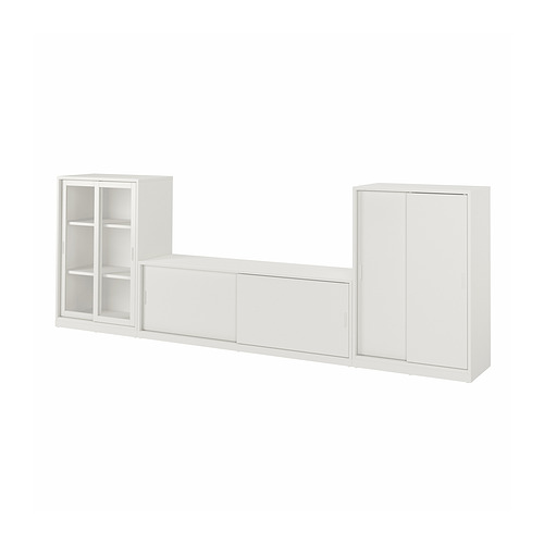 TONSTAD, TV storage combo with sliding doors. 1 of 6 open dialog