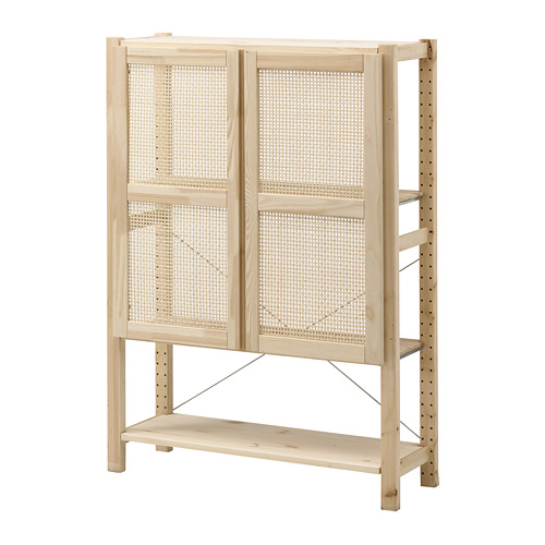 IVAR shelf unit with doors