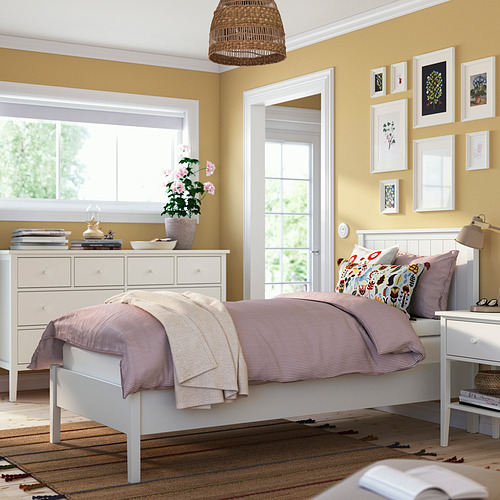 GULLABERG, bed with nightstand and chest of drawers. 2 of 10 open dialog