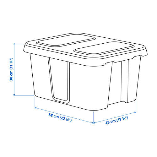 KLÄMTARE, caja con tapa, interior/exterior 5 de 5 open dialog