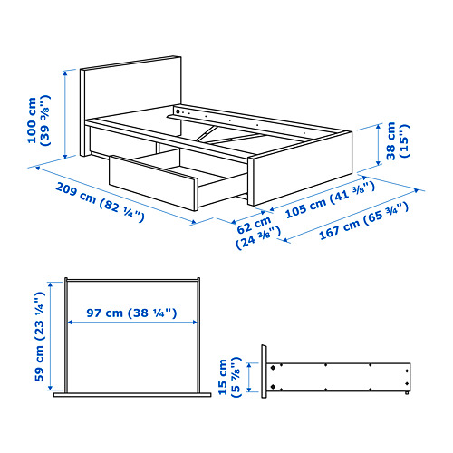 MALM, bed with 2 drawers. 9 of 9 open dialog