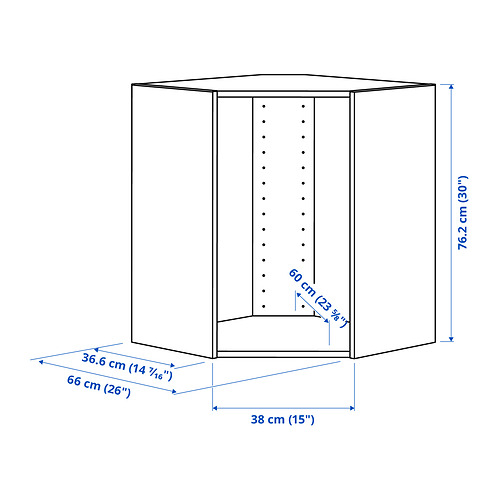 SEKTION, corner wall cabinet frame. 2 of 2 open dialog