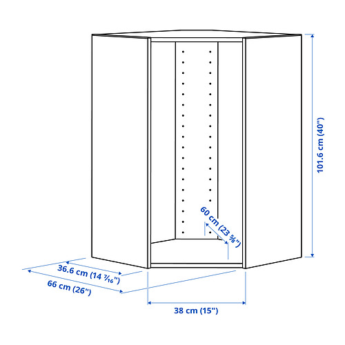 SEKTION, corner wall cabinet frame. 2 of 2 open dialog