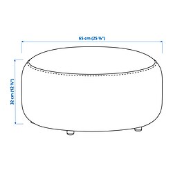 Measurement Illustration - LILLESÄTER pouffe