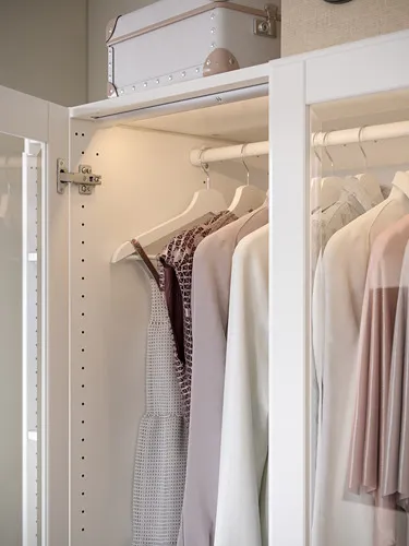 🚪 Riel Complemento IKEA PAX De Acero – Blanco Y Gris Oscuro | 3 Tallas Para Armario (Original)