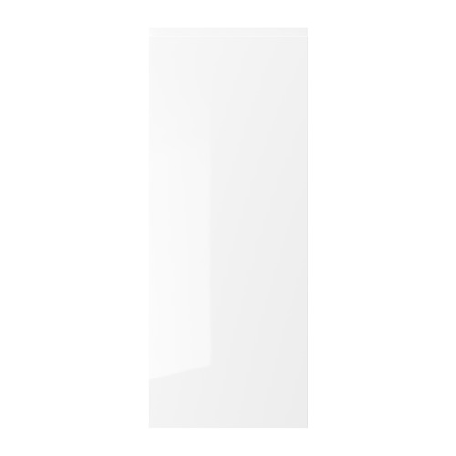 Mueble de cocina blanco alto brillo VOXTORP con tiradores integrados. Diseño limpio y moderno. Fácil de limpiar.