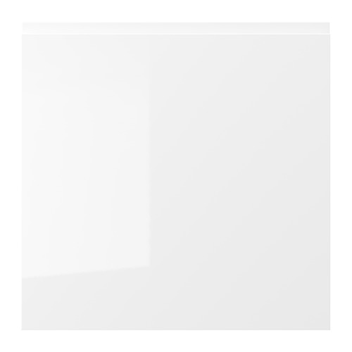 Frente de cajón blanco VOXTORP de alto brillo, superficie lisa, tiradores integrados