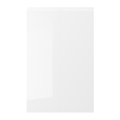 VOXTORP, blanco de alto brillo, mueble de cocina moderno y elegante con tiradores integrados, acabado de alta calidad, 25 años de garantía.