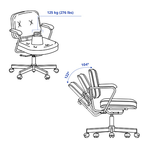 ALEFJÄLL, office chair 3 of 15 open dialog