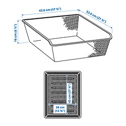 Measurement Illustration - KOMPLEMENT mesh basket