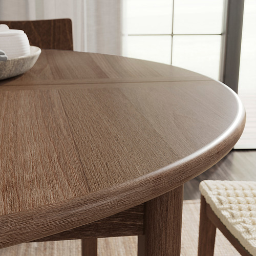 SKANSNÄS, extendable round dining table. 5 of 8 open dialog