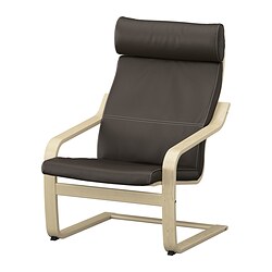 POÄNG, sillón, Glose marrón oscuro