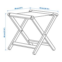 Ilustración de medidas - SOLUPPGÅNG taburete, exterior