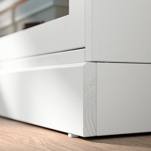 Muebles de almacenaje HAVSTA blancos, madera maciza de pino, acabado cepillado, diseño limpio.