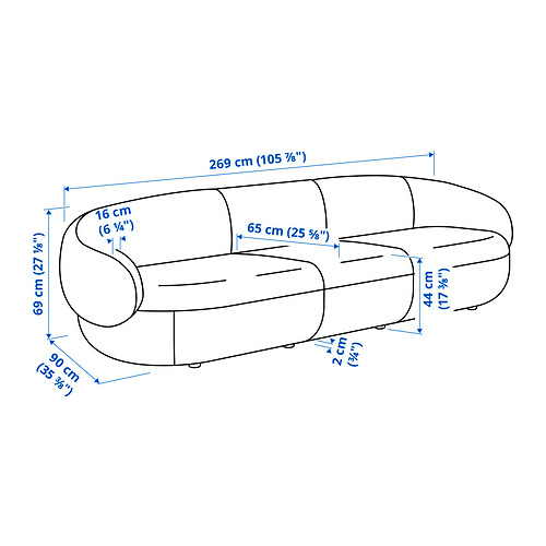 LILLESÄTER, módulo seccional, 4 plazas. 11 de 11 open dialog