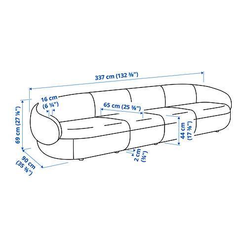 LILLESÄTER, sectional, 5-seat. 11 of 11 open dialog
