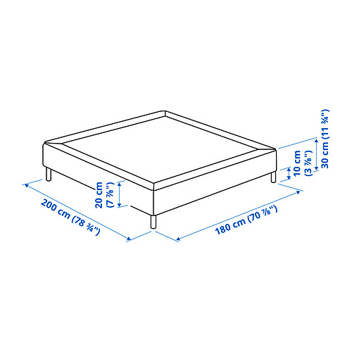 Ilustración con medidas del producto: LYNGÖR.
