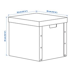 Measurement Illustration - GÄRDESGÅRD storage box with lid