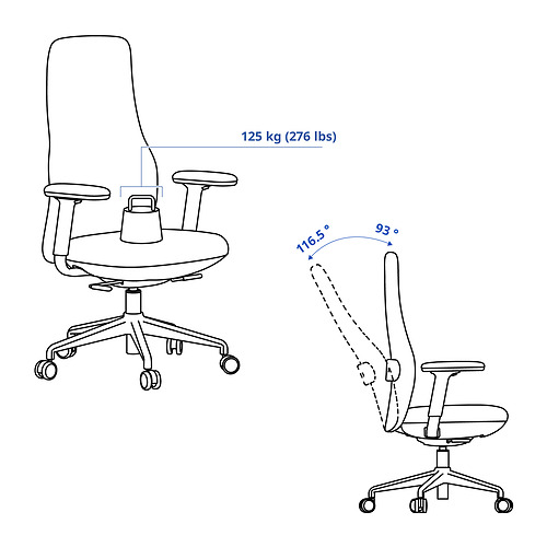 GRÖNFJÄLL, silla de trabajo con reposabrazos 3 de 12 open dialog