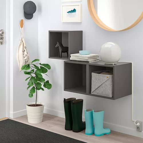 IKEA エーケト　EKET EKET cabinet, dark gray-blue, 133/4x133/4x133/4 木製ラック・ウッドラック