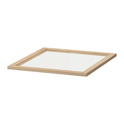 KOMPLEMENT, estante de vidrio, Efecto de roble teñido en blanco