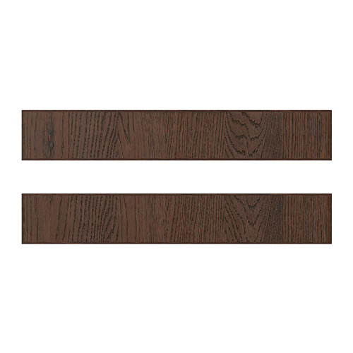 Cajones SINARP de madera oscura, chapa de roble con cantos de madera maciza, forma rectangular, diseño elegante.