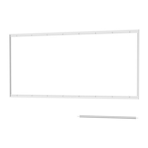 Panel de pared LYSEKIL, rectangular, aluminio plateado.