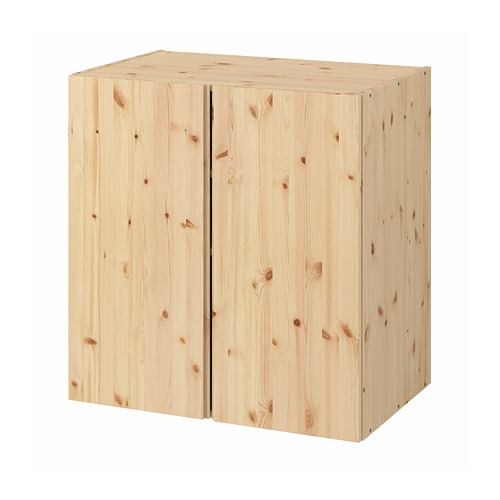 Mueble de madera clara IVAR. Forma rectangular natural con diseño cuadrado.