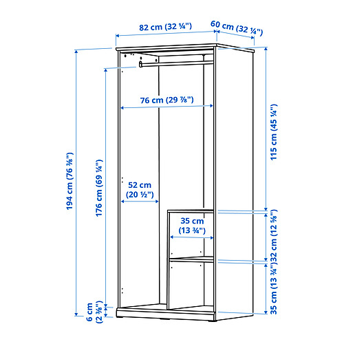FÅGELFJÄLLET, armario+ 2 puertas. 7 de 7 abrir diálogo