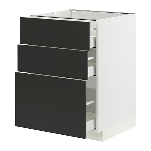 METOD / MAXIMERA, base cabinet with 3 drawers. 1 of 4 open dialog