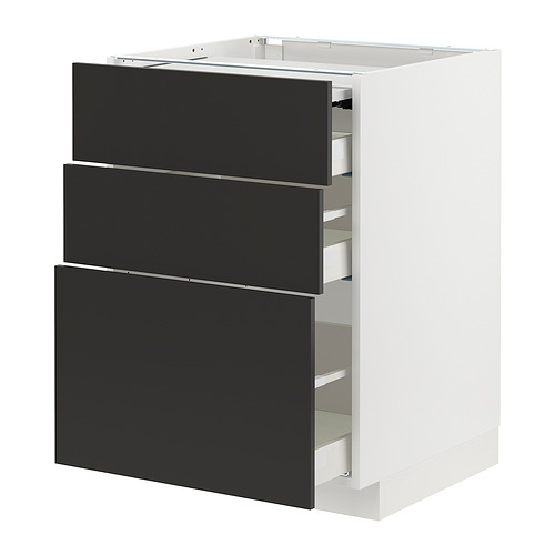 METOD / MAXIMERA, bc w pull-out work surface/3drw. 1 of 4 open dialog
