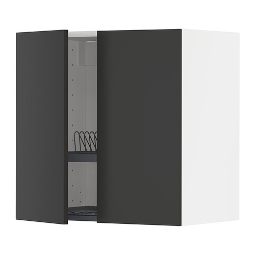 METOD, wall cabinet with dish drainer and 2 doors. 1 of 4 open dialog