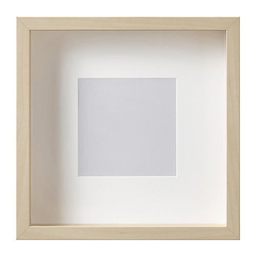 Marco SANNAHED, beige claro, cuadrado, profundo con frente de plástico, sostiene las imágenes de forma segura.