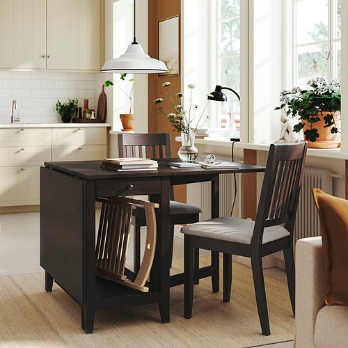 NÄSINGE, gateleg dining table with storage. 2 of 6 open dialog