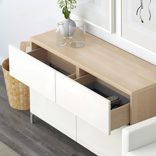 BESTÅ, storage combination with drawer runner, soft-closing. 3 of 4 open dialog
